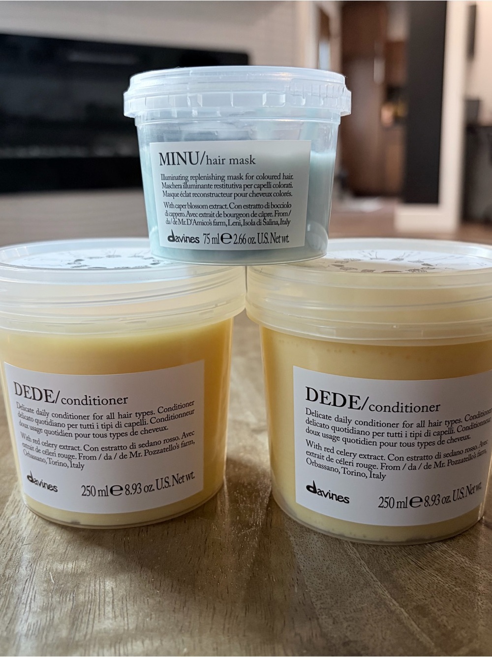Davines DEDE Conditioner & MINU Hair Mask Set